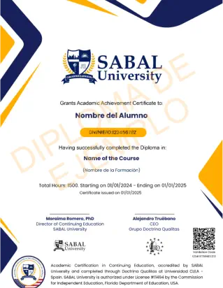 Diploma Universitario SABAL - Ejemplo
